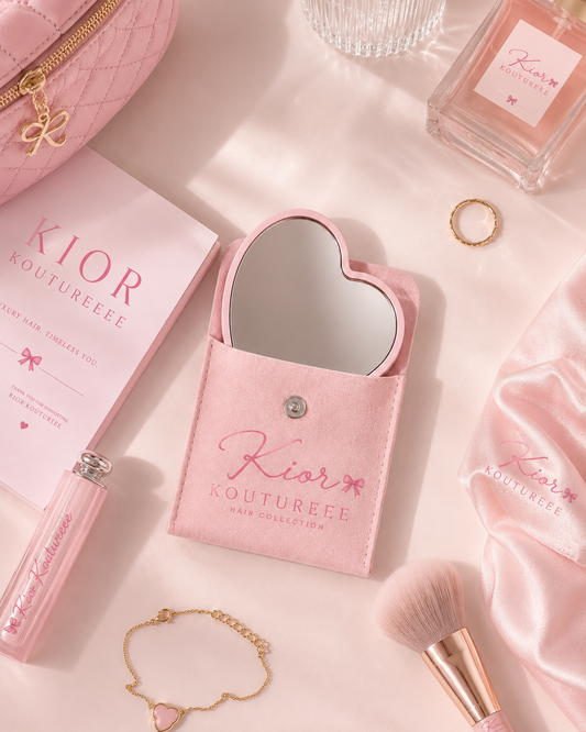 Heart mirror with case
